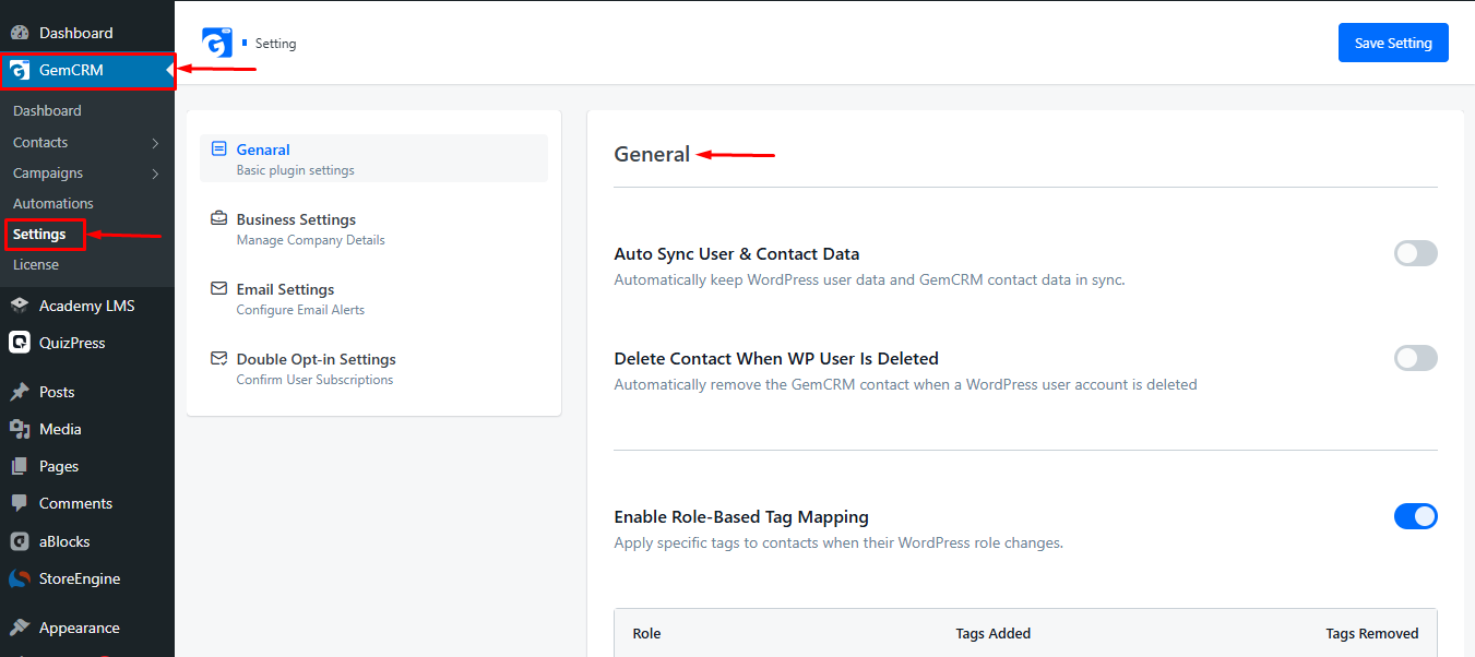 General Settings