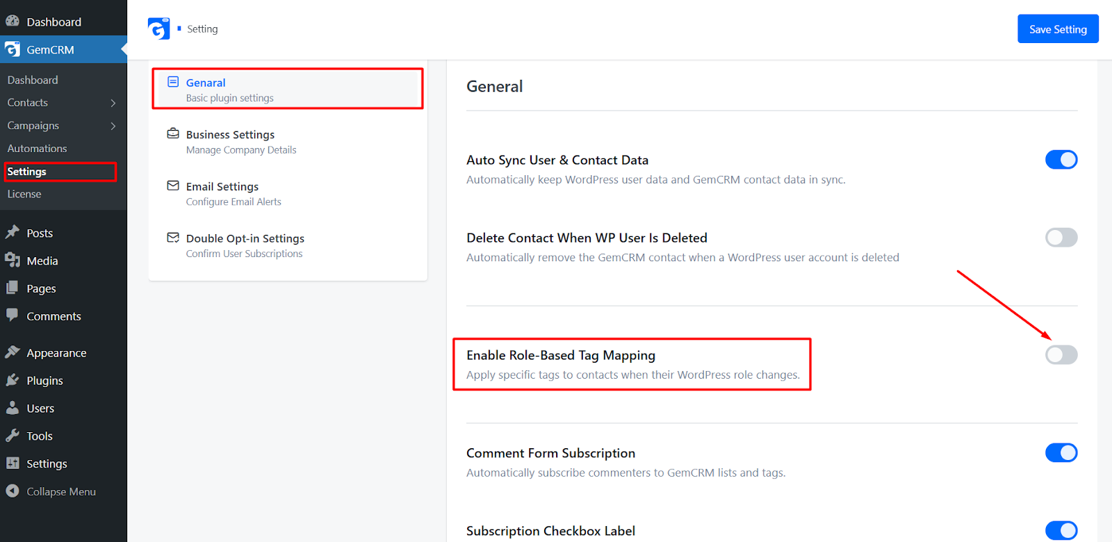 Role Base Tag Mapping