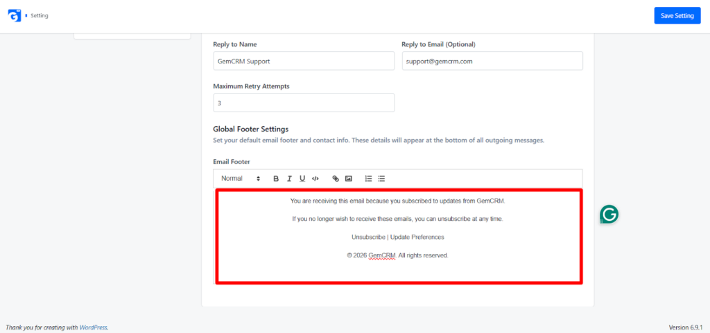 Understanding Sender From Settings