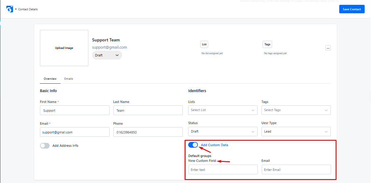 Add Custom Data
