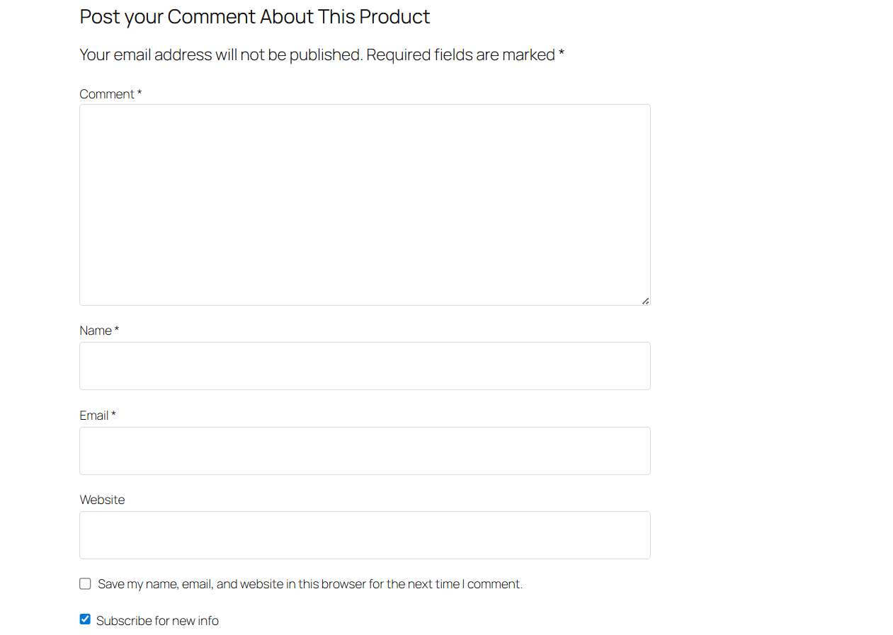 Comment Form