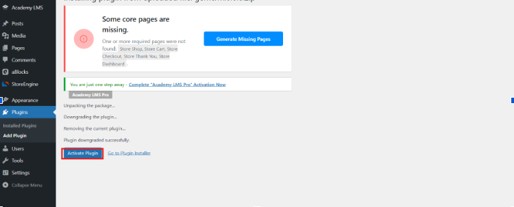Activate Plugin