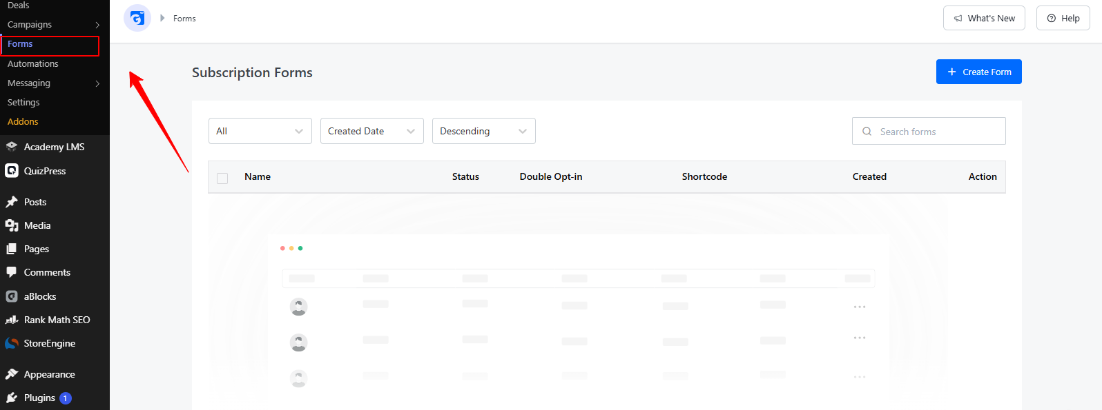 Subscription Forms