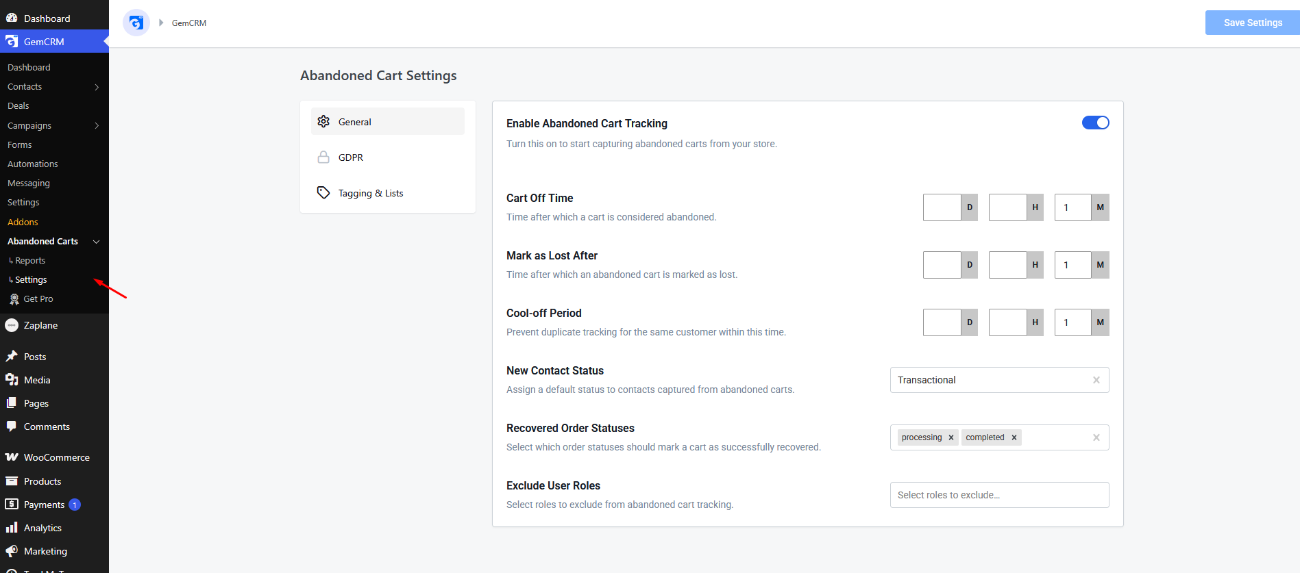 General Settings