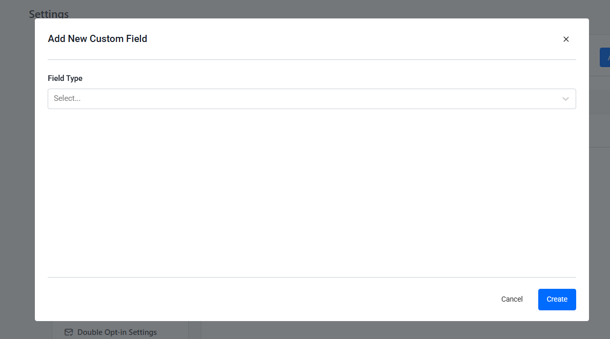 Add New Custom Field
