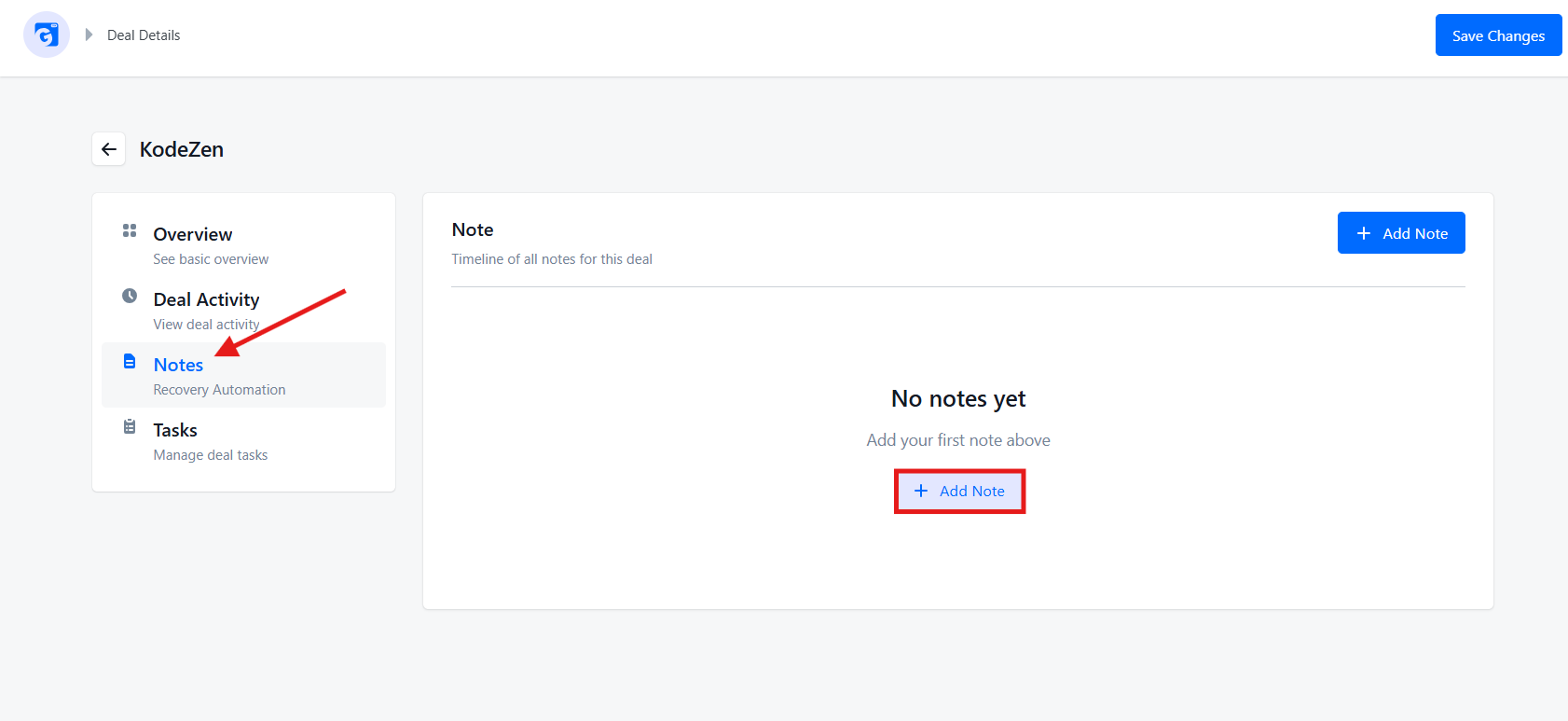Deal Details - Notes