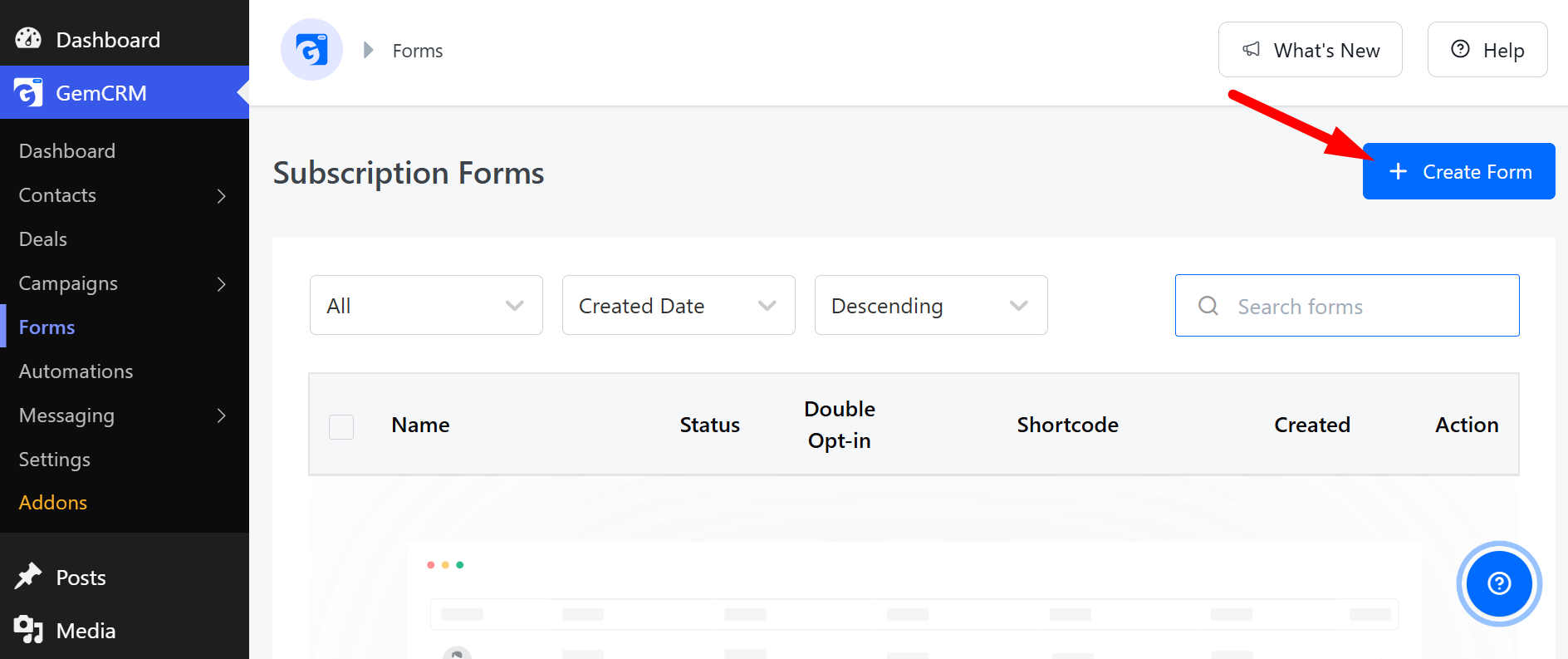 Create Form