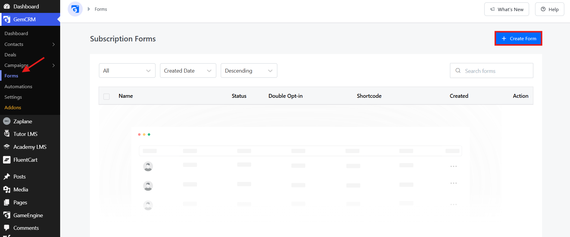 Subscription Forms