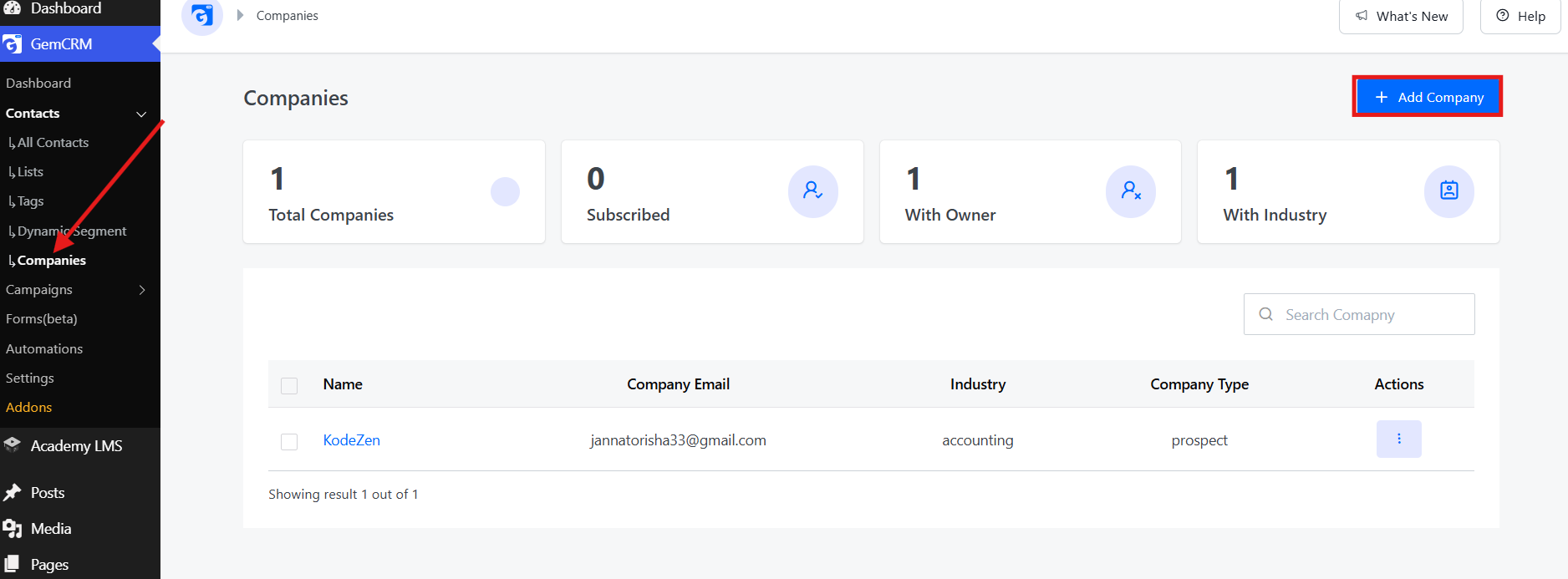 add companies