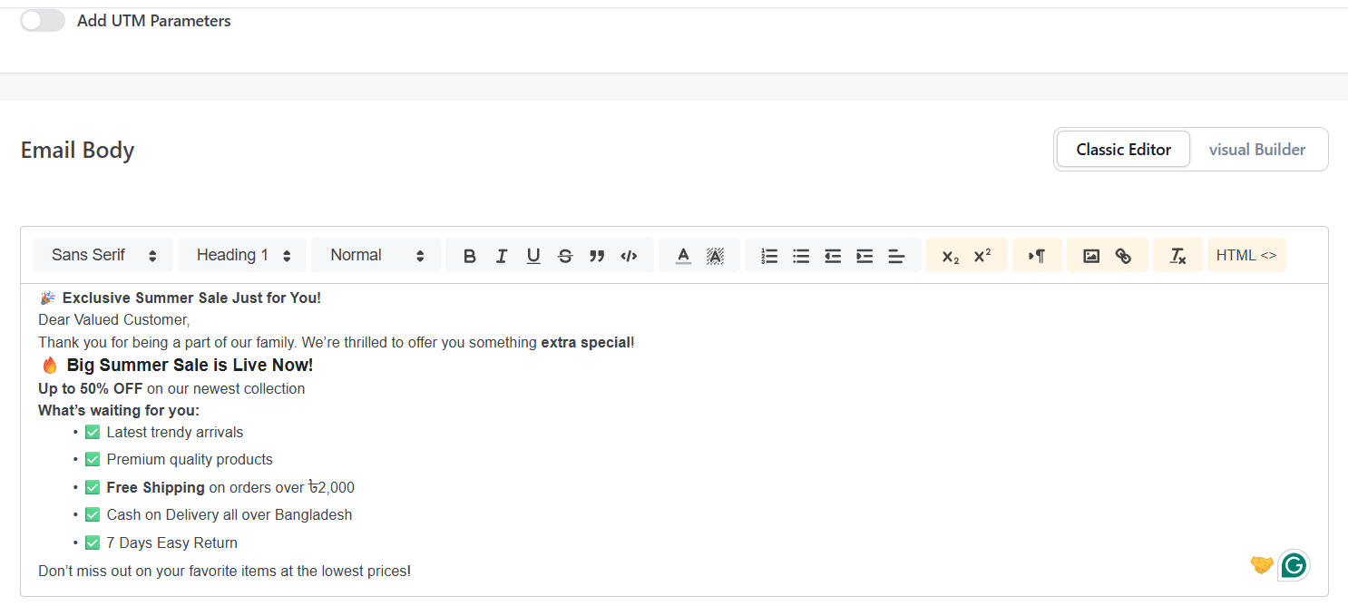 Email Body