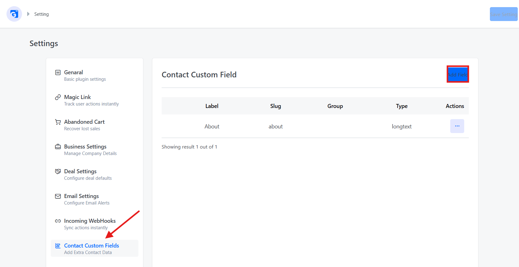 Contact Custom Fields