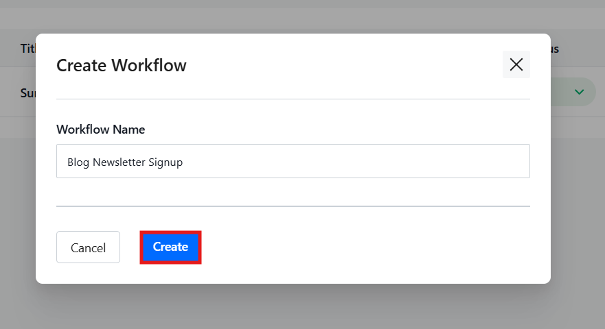 workflow name