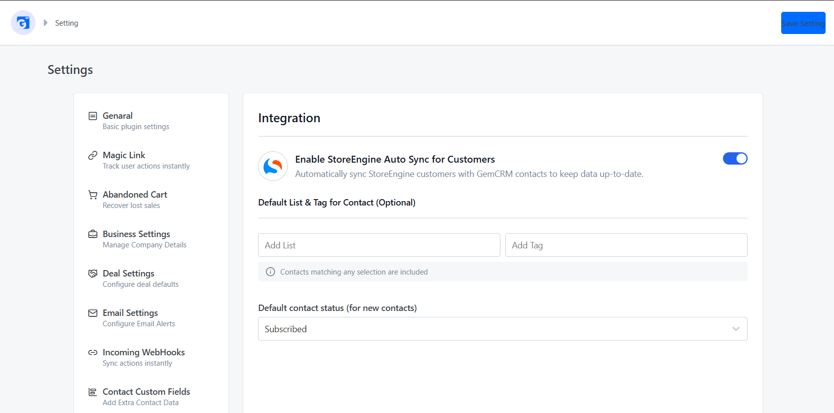 StoreEngine Integration
