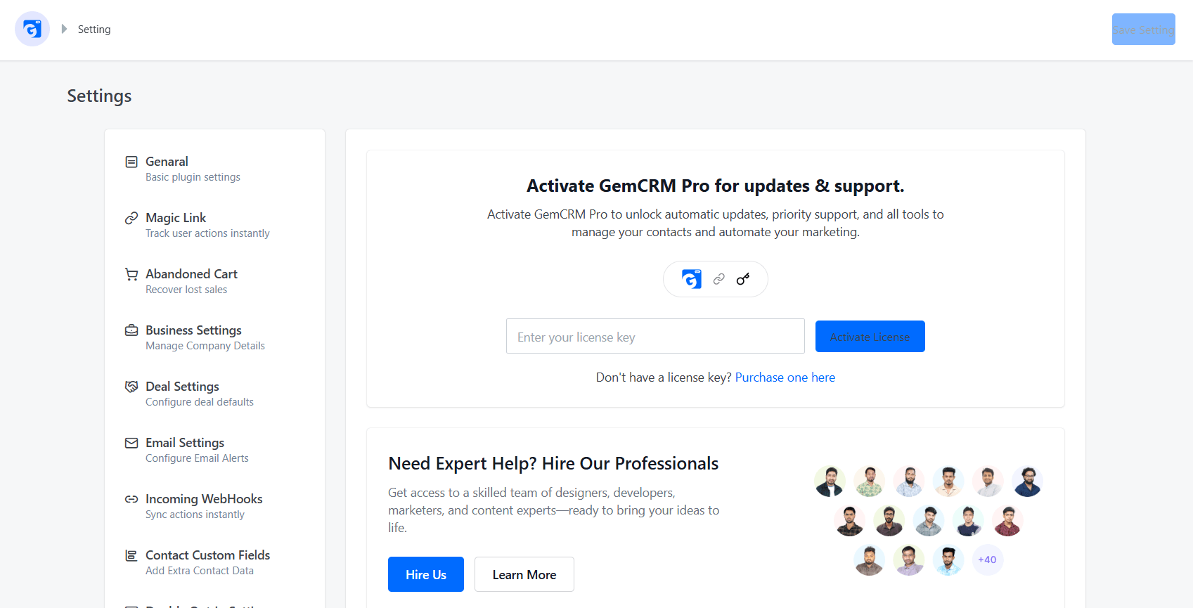 Activate the GemCRM Pro