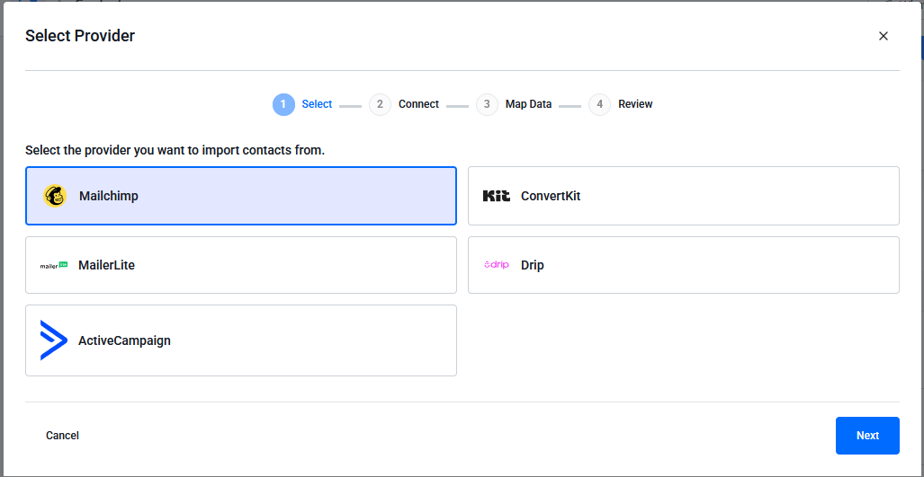 Choose Mailchimp