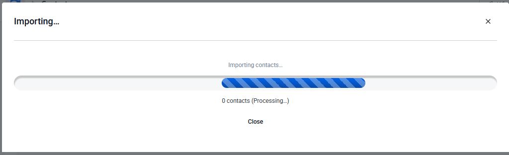 Import in Progress