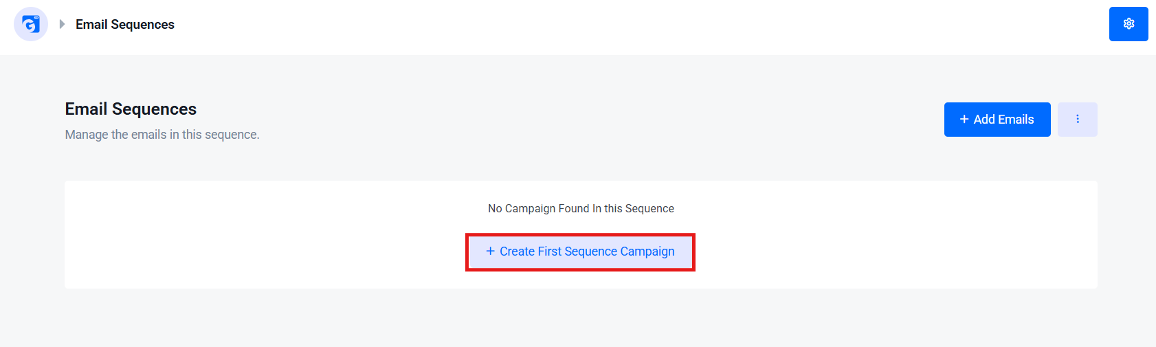 Create First Sequence Campaign