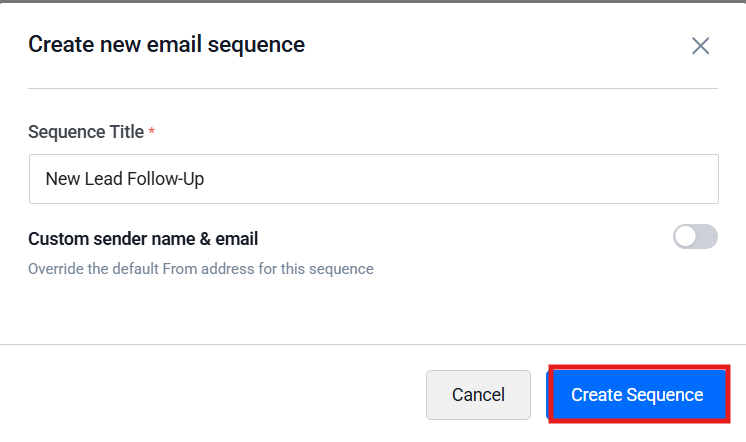 Create Sequence