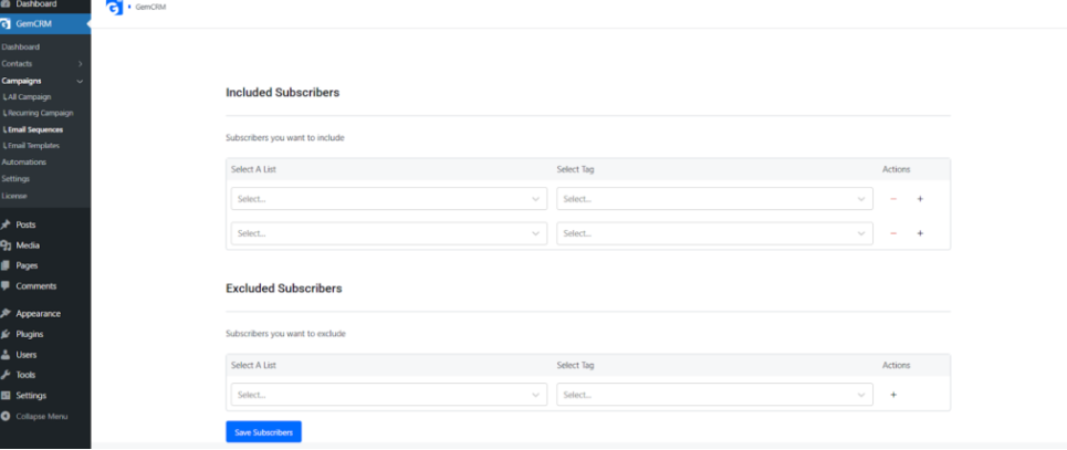 Included and Excluded Subscribers