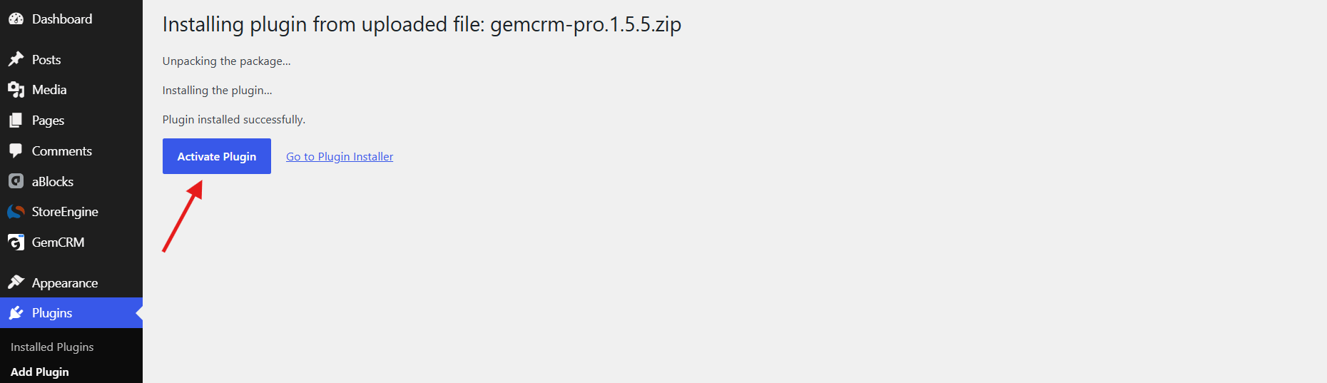 Activate Plugin