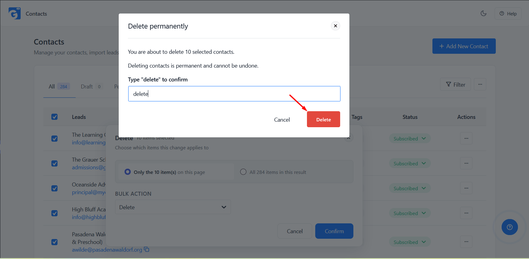 Confirm