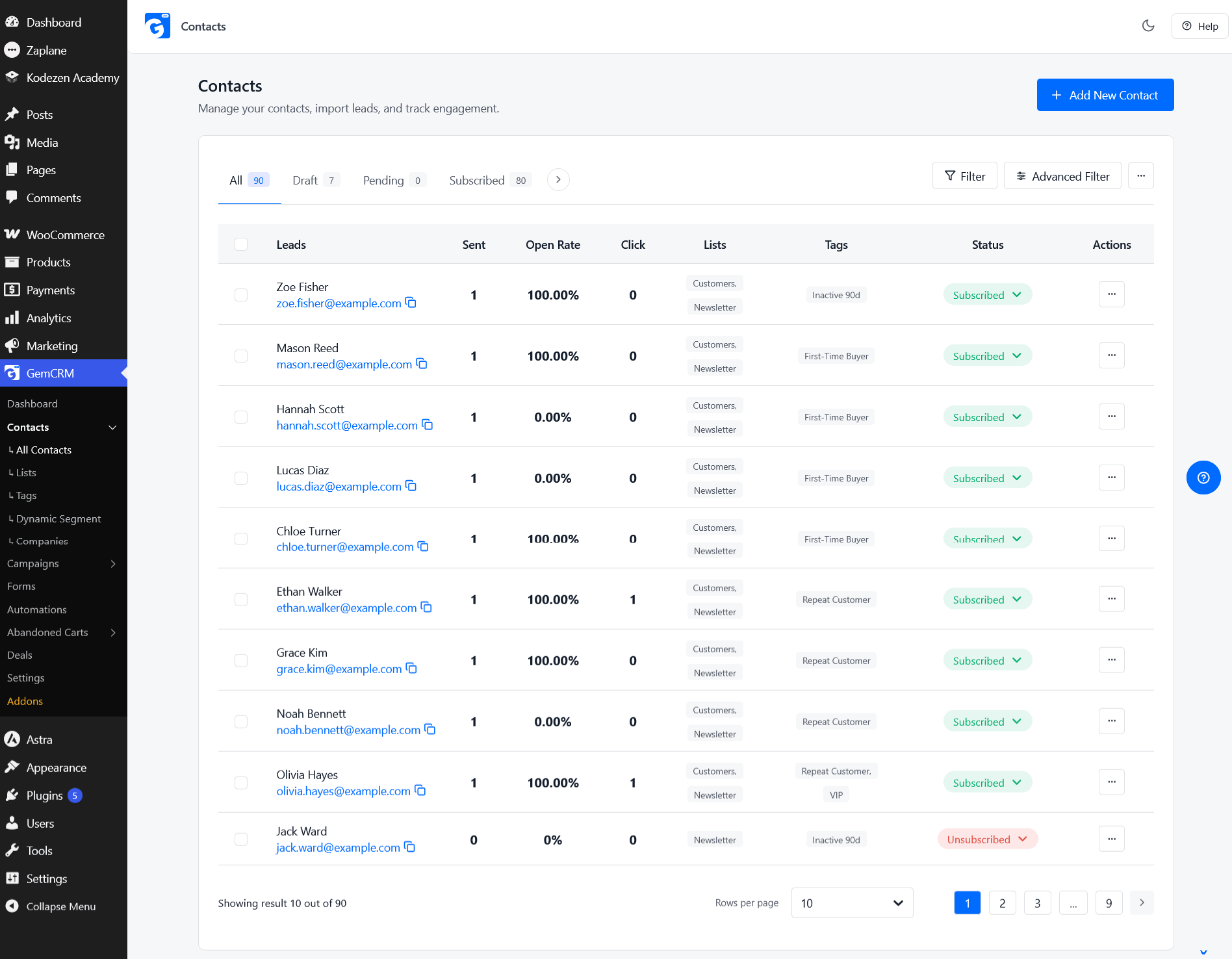 customer data