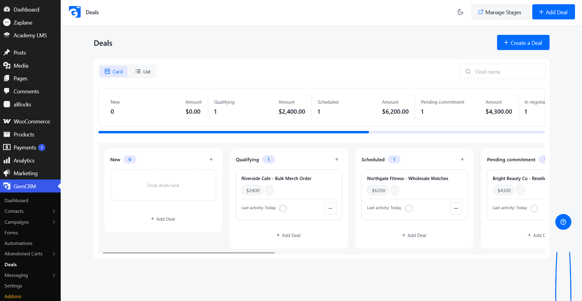GemCRM Deals
