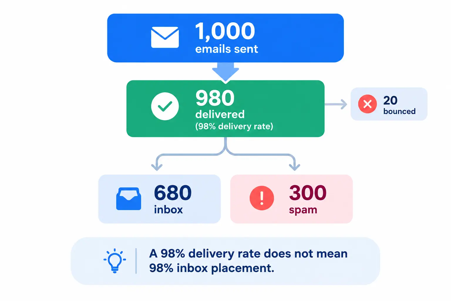 Email Delivery Funnel Infographic